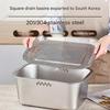 Heavy Duty Stainless Steel Meshes Colander Square Kitchen Strainer For Quick Draining Vegetables Pastas Easy To Cleaning Compact Storage