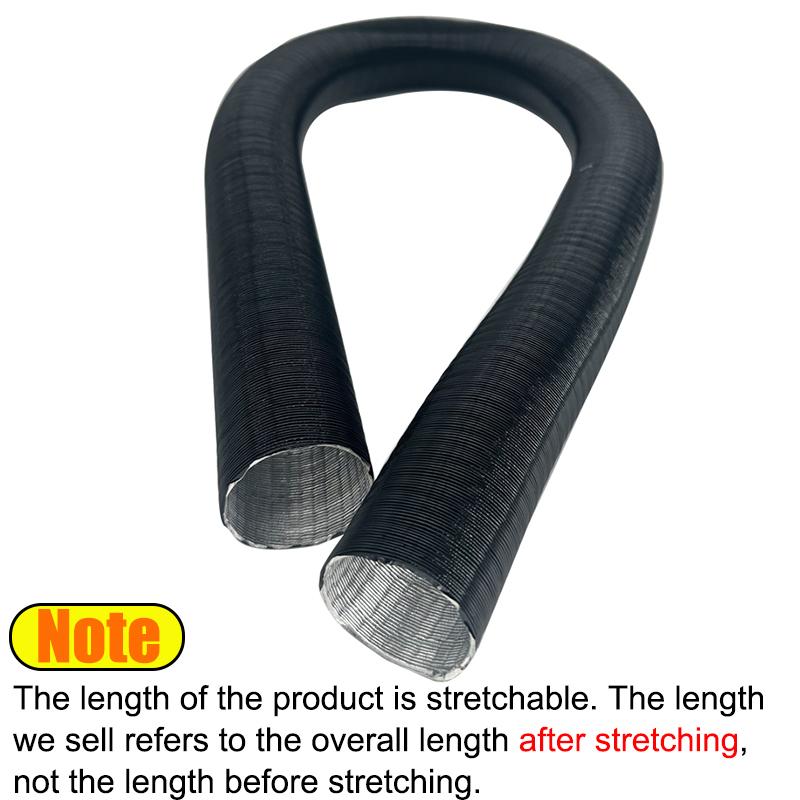 25mm 42mm 60mm 50mm 75mm 80mm Air Diesel Parking Heater Duct Pipe Tube Hose 3M 5M Length With 2 Clamps For Webasto Eberspacher