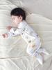 Autumn Pure Cotton Tagless Newborn Bodysuit with Double Layer Belly Protection and Long Sleeves - Baby Pajamas & Home Wear.