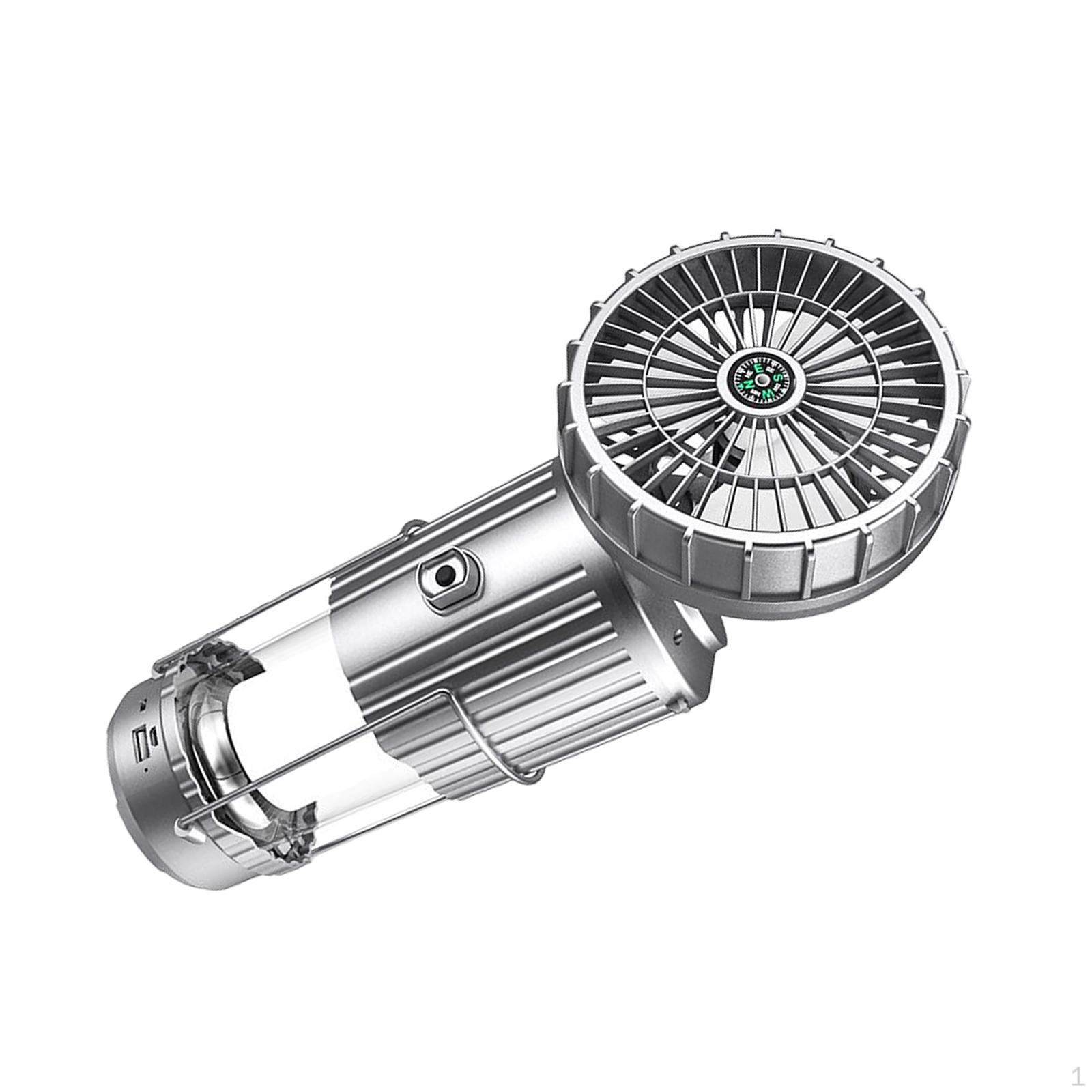 

Solar Fan Functional Searchlight Power Bank Camping Lantern for Fishing 3000mAh