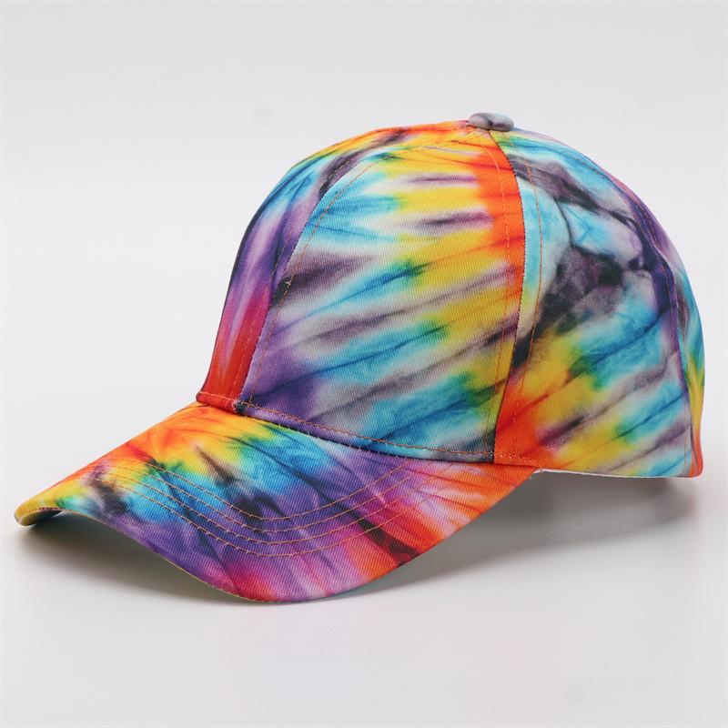 Digital Print Gradient Baseball Cap With Sun Protection For Casual Outdoor Wear