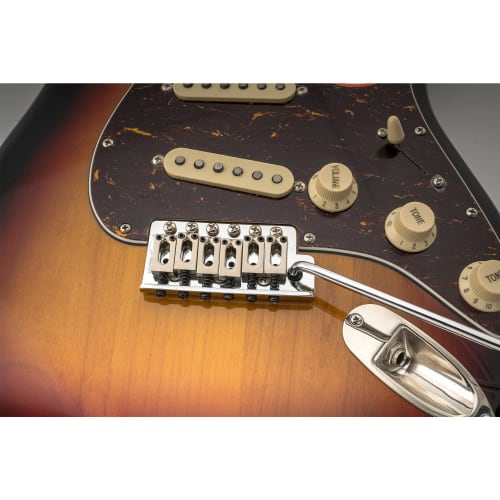 Wilkinson WOV04 10.8mm String Spacing 6-Point Guitar Tremolo Bridge for Squier/Mexico Fender/MIJ Strat Electric Guitars, Chrome