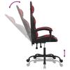 Gaming Chair Swivel Black and Burgundy Artificial Leather