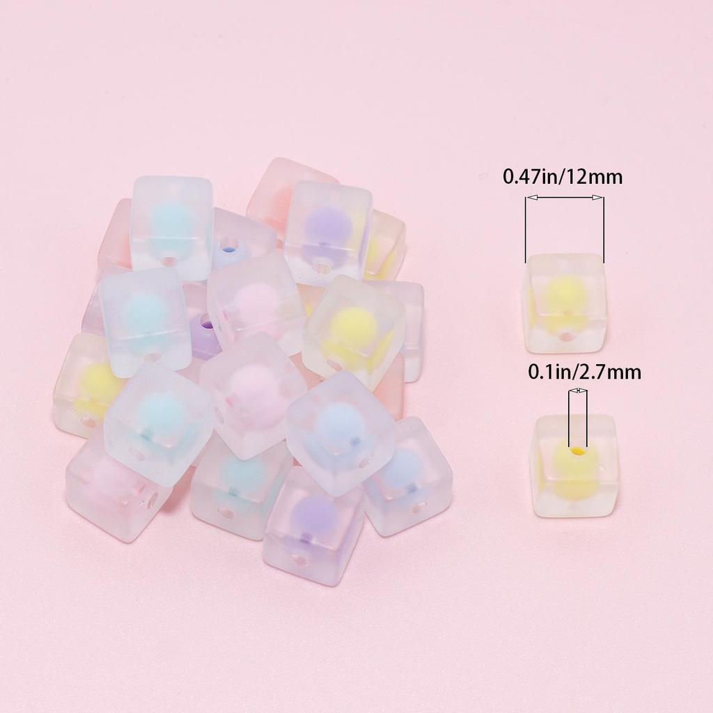Acrylic Candy Color Flower Heart Rabbit Beads for DIY Children's Educational Ornaments and Mother's Day Crafts