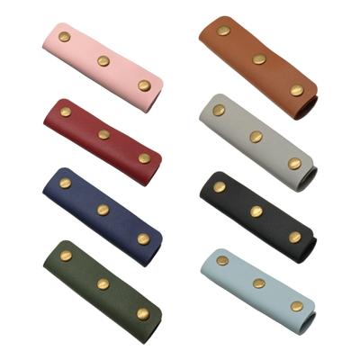 2 Pieces Leather Handle Wrap for Handbags Bucket Bags Luggage Grips with Buckle Suitcase Bag Handle Covers Sleeve