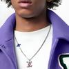 Louis Vuitton Lv Cross Letter Color Logo 925 Silver Necklace Unisex Necklace MP3353