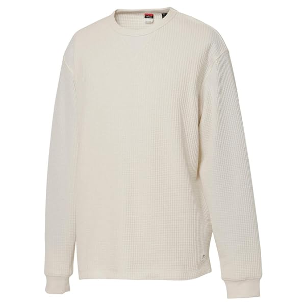 NANGA ECO HYBRID WAFFLE L/S TEE (White, Medium, Size M) NW2311-1G218