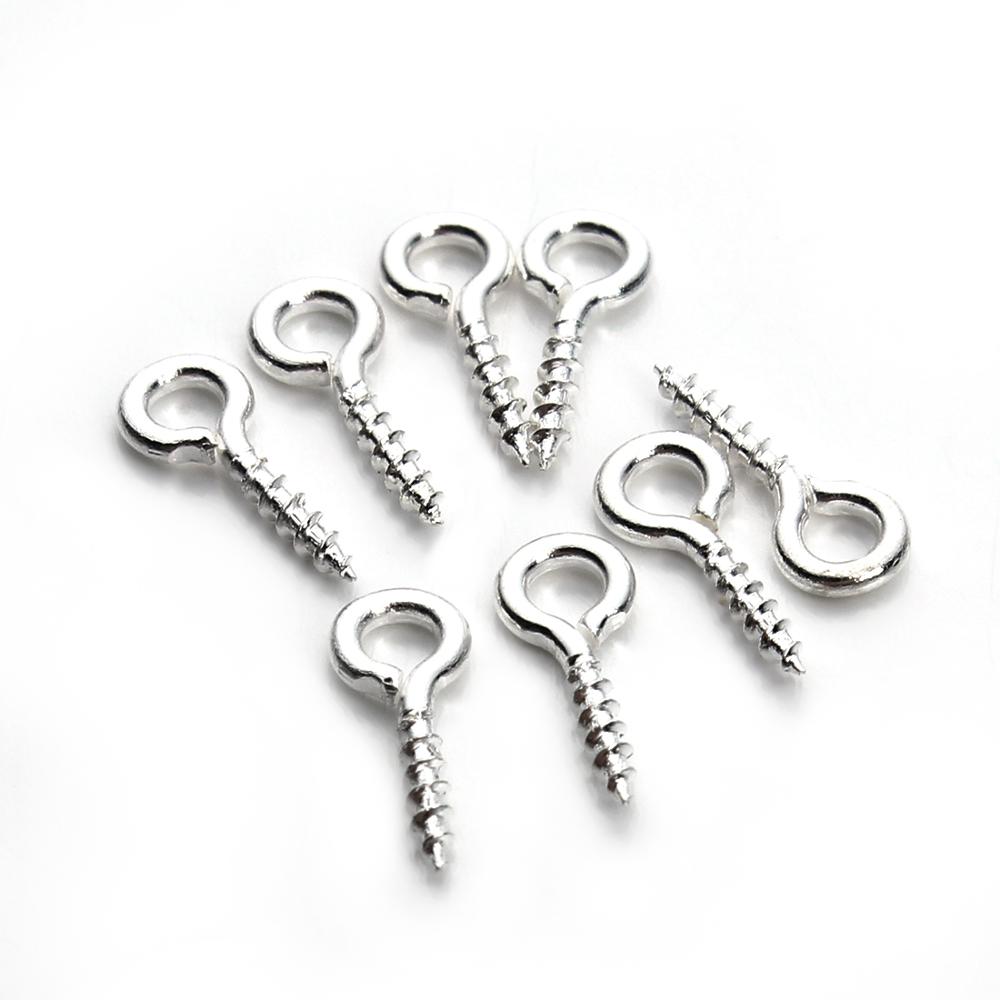 200pcs Small Tiny Mini Eye Pins Eyepins Hooks Eyelets Screw Threaded Gold Color Clasps Hooks Jewelry Findings For Making DIY