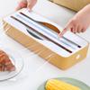 Dual-Slot Refillable Wrap Dispenser Space Saving Baking Paper Cutter Kitchen Two Way Cutter Kitchen Tool