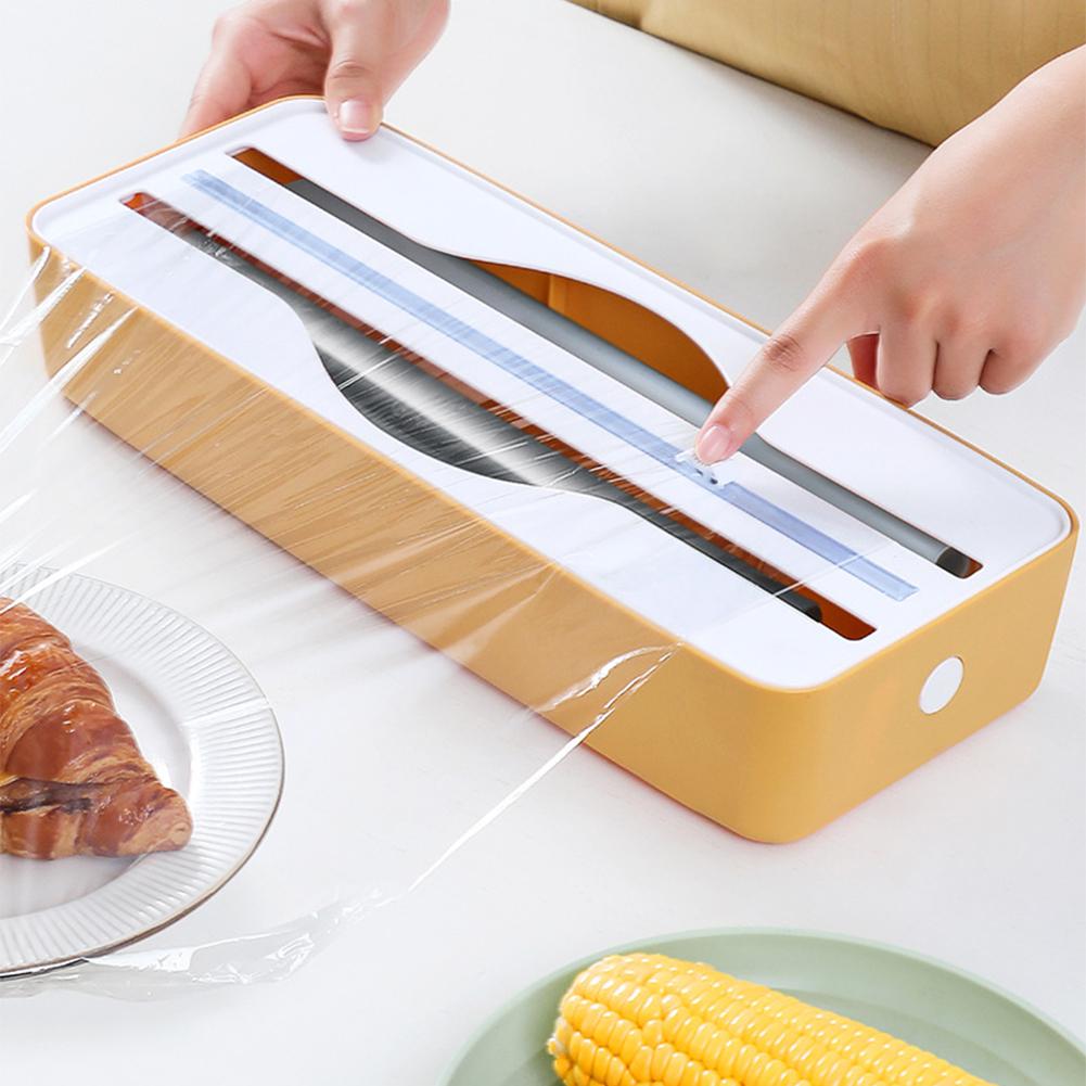 Dual-Slot Refillable Wrap Dispenser Space Saving Baking Paper Cutter Kitchen Two Way Cutter Kitchen Tool