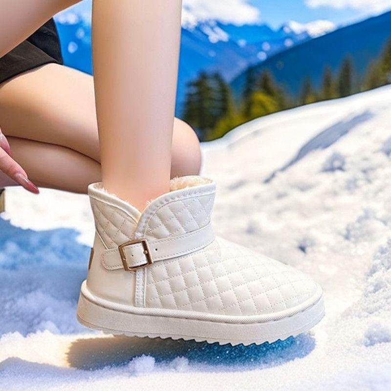 Women's White Mid-Calf Winter Nurse Boots - Soft Leather, Size 42 Plus, Perfect with Skirts