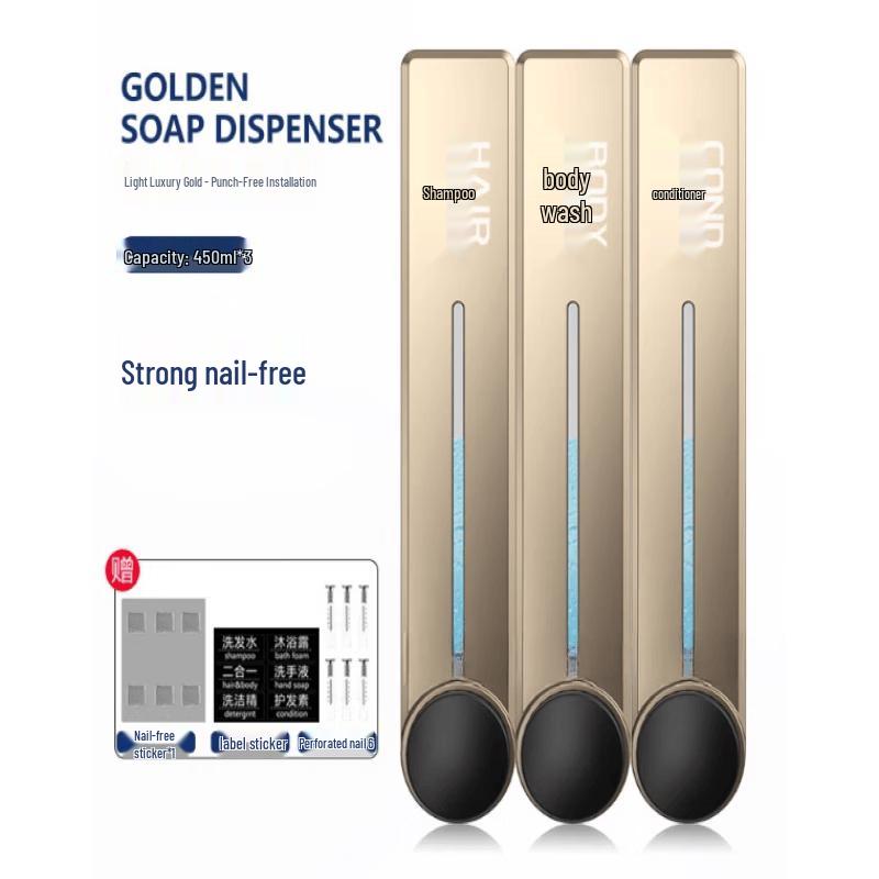 

OLOEY 3-Head Wall-Mounted Soap Dispenser