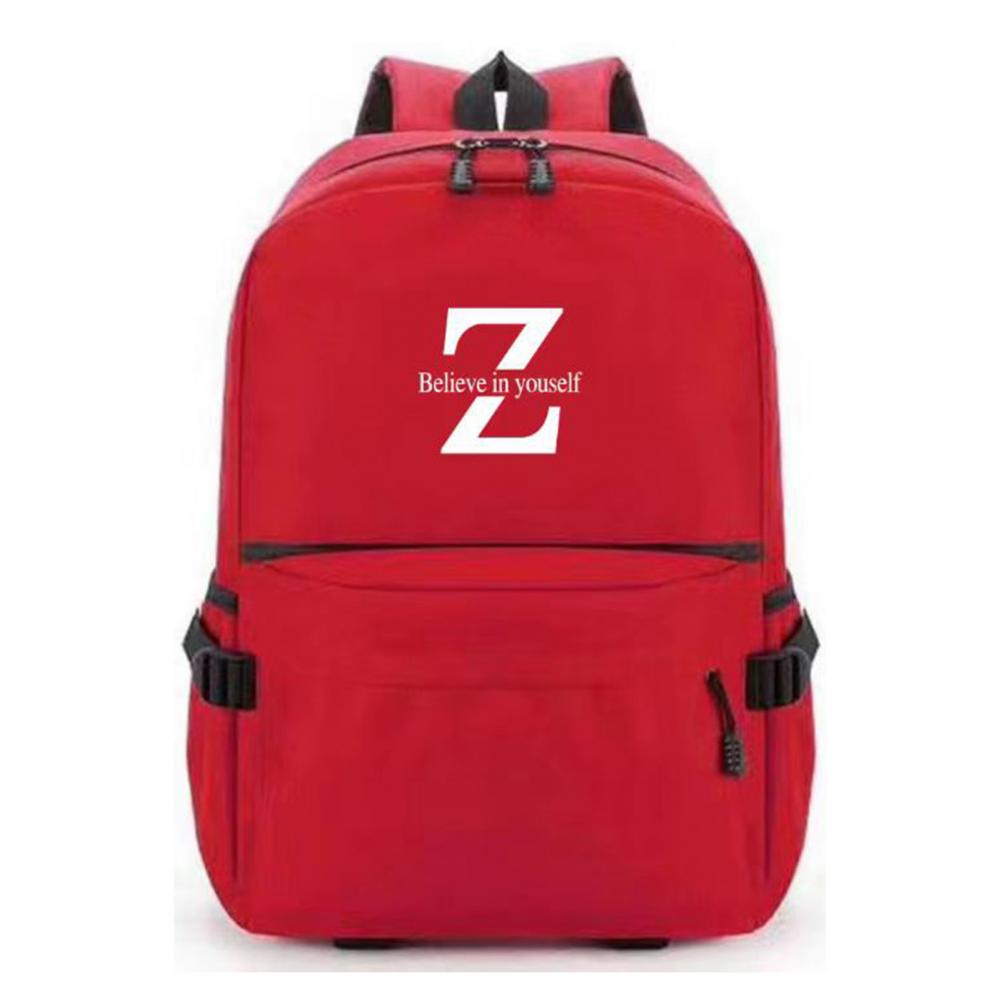 Kids Schoolbag Wide Padded Shoulder Straps Waterproof Scratch-resistant Large Capacity Letter Print Solid Color Backpack