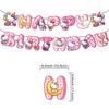 3D Hello Kitty Festival Birthday Decor Set: Balloons, Banner & Flags