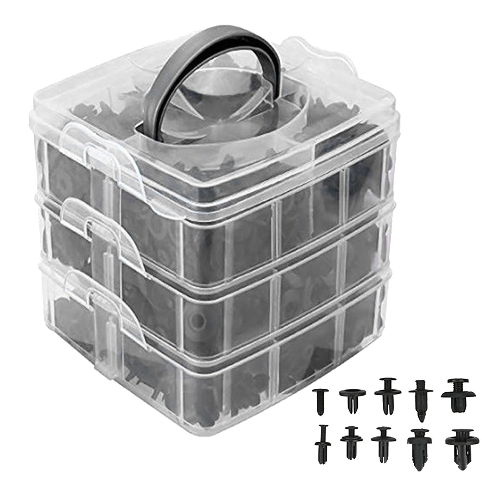 620 Pcs Car Push Retainer Clips 16 Types Rivets Fasteners Push Retainer Door Trim Panel Kit with Screwdriver Remover