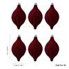 Tapered Flocked Long Strip Christmas Tree Ornaments for DIY & Party Decoration