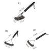 Long Handle Barbecue Cleaning Brush Triangle Grill Cleaning Steel Brush Multi-Function   Camping