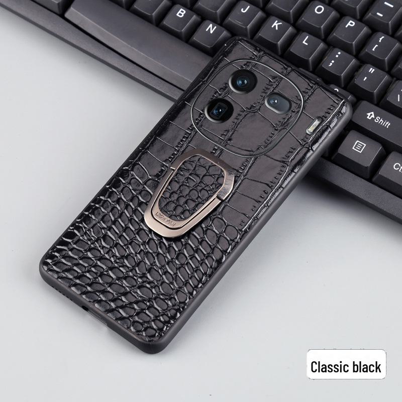 

Чехол для iPhone 13 из натуральной кожи с крокодиловым узором и креплением — полная защита для Apple 14 Pro Max. iPhone 12 Pro чёрный