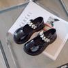 Girls' Small Leather Shoes 2025 Spring and Autumn New Spring Children's Soft-soled Princess Shoes Black Medium and Older Children's Mary Jane Singl