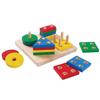 Tibemi Montessori Educational Toy, Geometric Shape Matching Toy, Wooden Puzzle, Color and Shape Sorting, Fingertip Training, Hand-Eye Coordination,