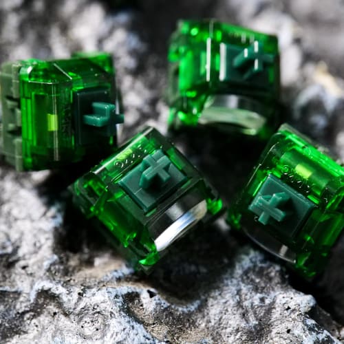 Akko MonsGeek Green Fog Switches, 60gf Actuation Force, Linear, 5-Pin, Pack of 45