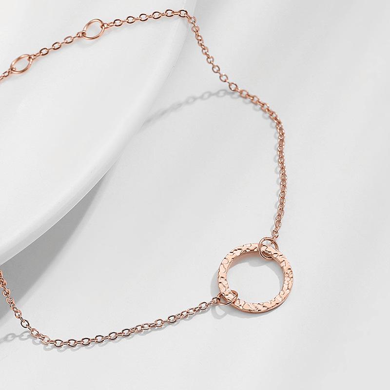 eManco Gold-Plated Stainless Steel Hollow Round Bracelet - European & American Simple Fashion.