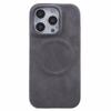 For iPhone 16 Pro Case Compatible with MagSafe Skin-Touch Leather+PC Back Cover