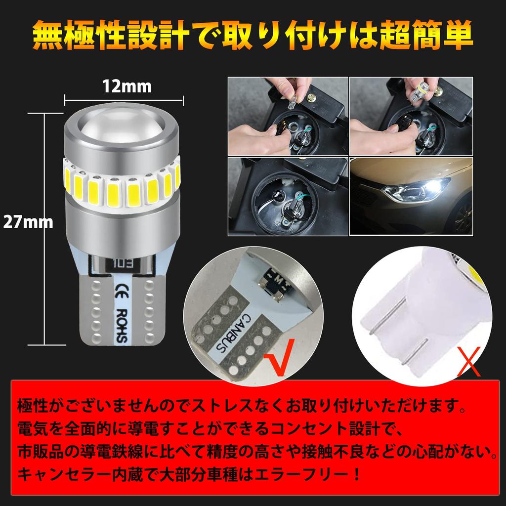 Briteye T10 LED Position Lamp, Explosive Light, White, Built-in Super