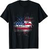 Bullfighting Independence Day Shirt Patriotic US Flag Tee Gift Unisex T-Shirt