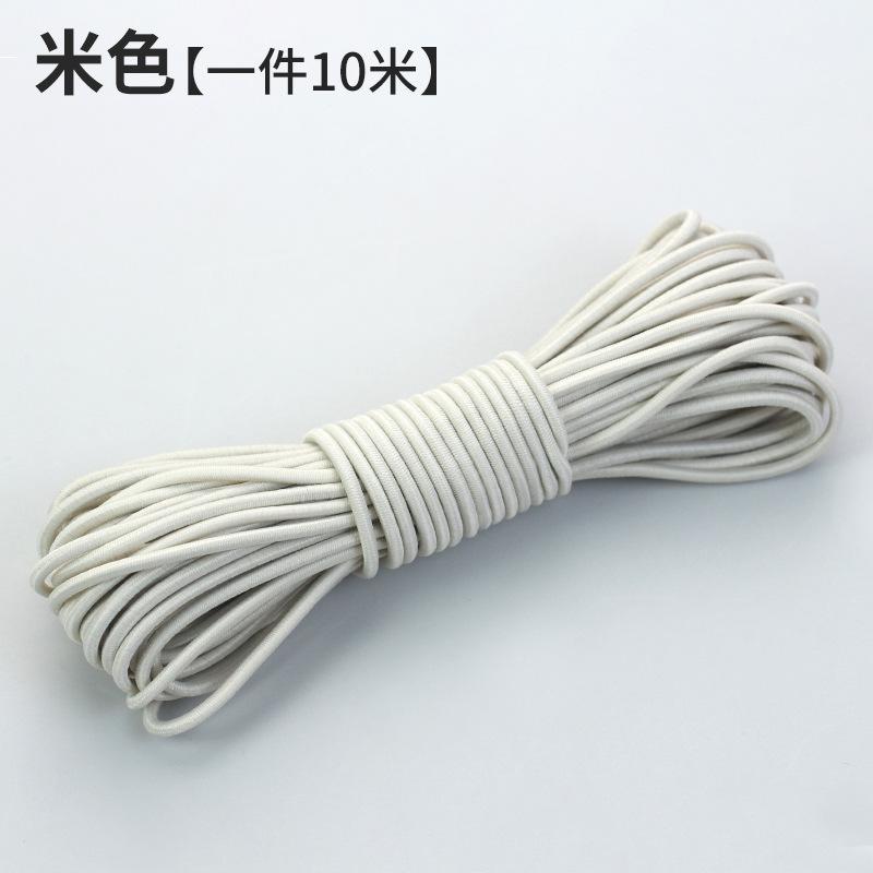 10M Rundes Farbiges Elastikband Gummiband Strapazierfähige Rindersehne Feines Springseil Elastisches Seil DIY Bekleidungszubehör Haarseil