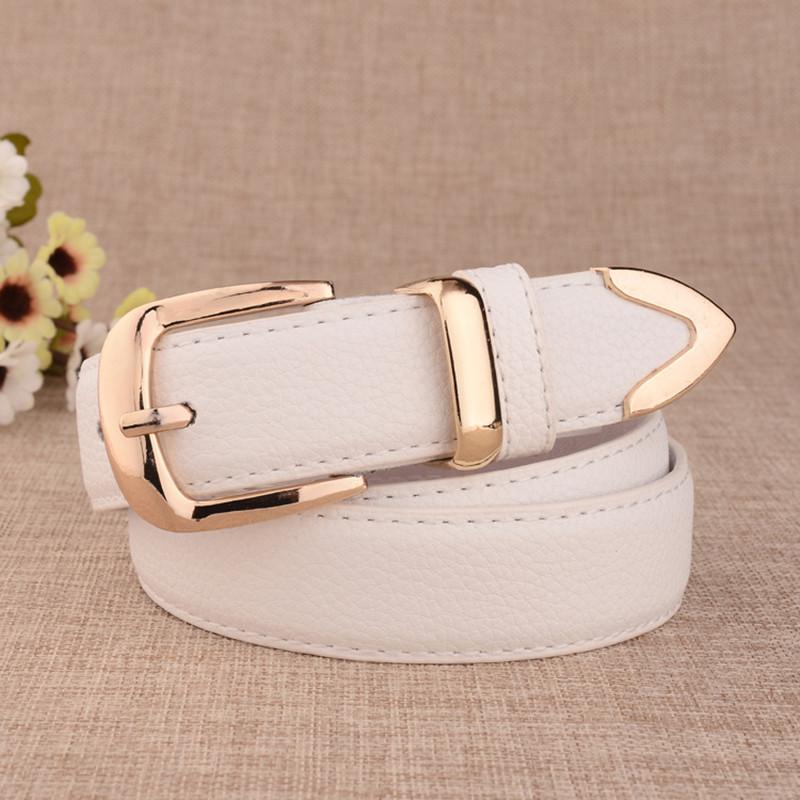 Alloy Buckle Women's Belt PU Leather Versatile Women's Belt Girls Pants Jeans Fashion Belt