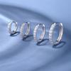 6/7/8/9mm 1pc Sparkling Moissanite Earrings Classic Shining Circle Hoop Earrings For Women Fine Jewelry