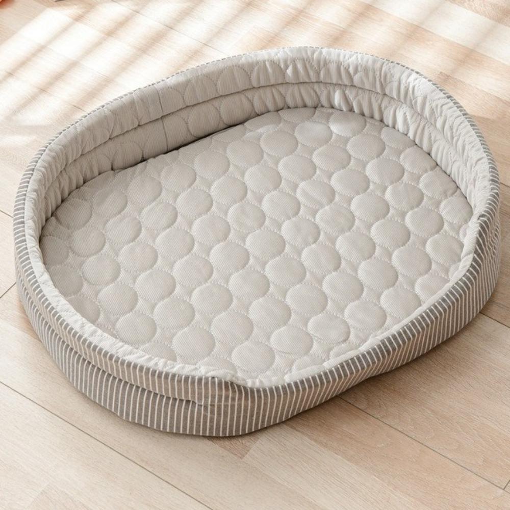 Non-Slip Dog Cooling Bed Breathable Ice Pad Pet Mat Self Cooling Pet Cooling Mat Indoor 19.69x14.57 in серый