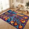 Celebration Theme Crystal Velvet Floor Rug Personalized Custom Name Text Warm Carpet Home Decoration