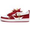 Nike Court Borough 2 Low Top Skateboard Shoes Women's White Red BQ5448-103(TEAM-S-BOX)-Random Packaging Bags