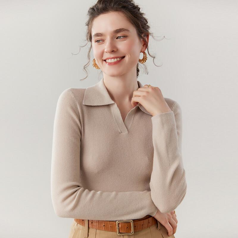 Fanzhen Women's Fall/Winter 2025 Cashmere Polo Sweater