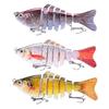 1/2/3/5Pcs 10CM/15.5G Multi-Jointed Fishing Lure with Hooks Realistic 7-Section Swimbait Plastic Artificial Bait Freshwater Saltwater Accessories