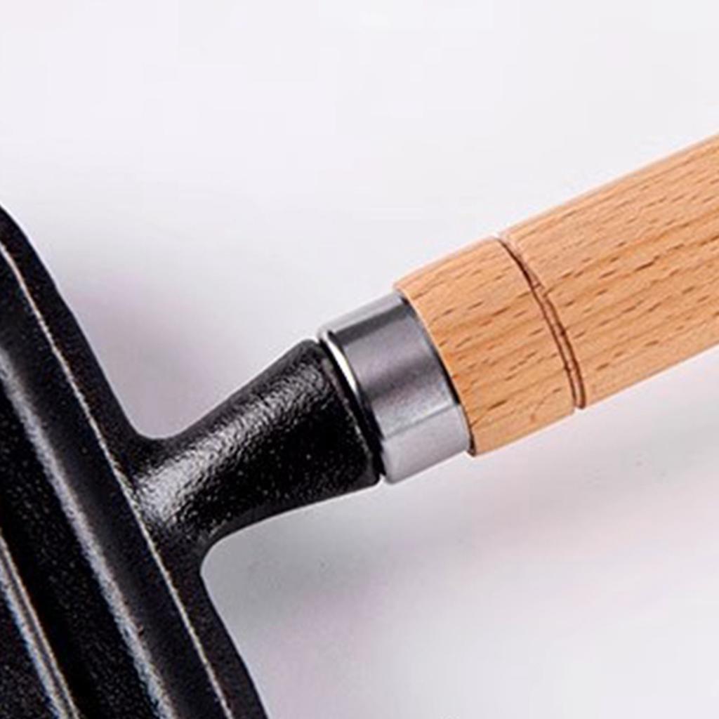 Non-stick Firkantet Grillpanne 3 Seksjoner Allsidig Frokostpanne Delt Eggestekepanne for Komfyrtopper Støpejern