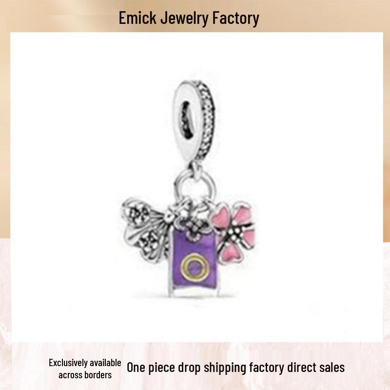 Original Beaded Panjia DIY Pendant - Disney Rainbow & Lavender Style