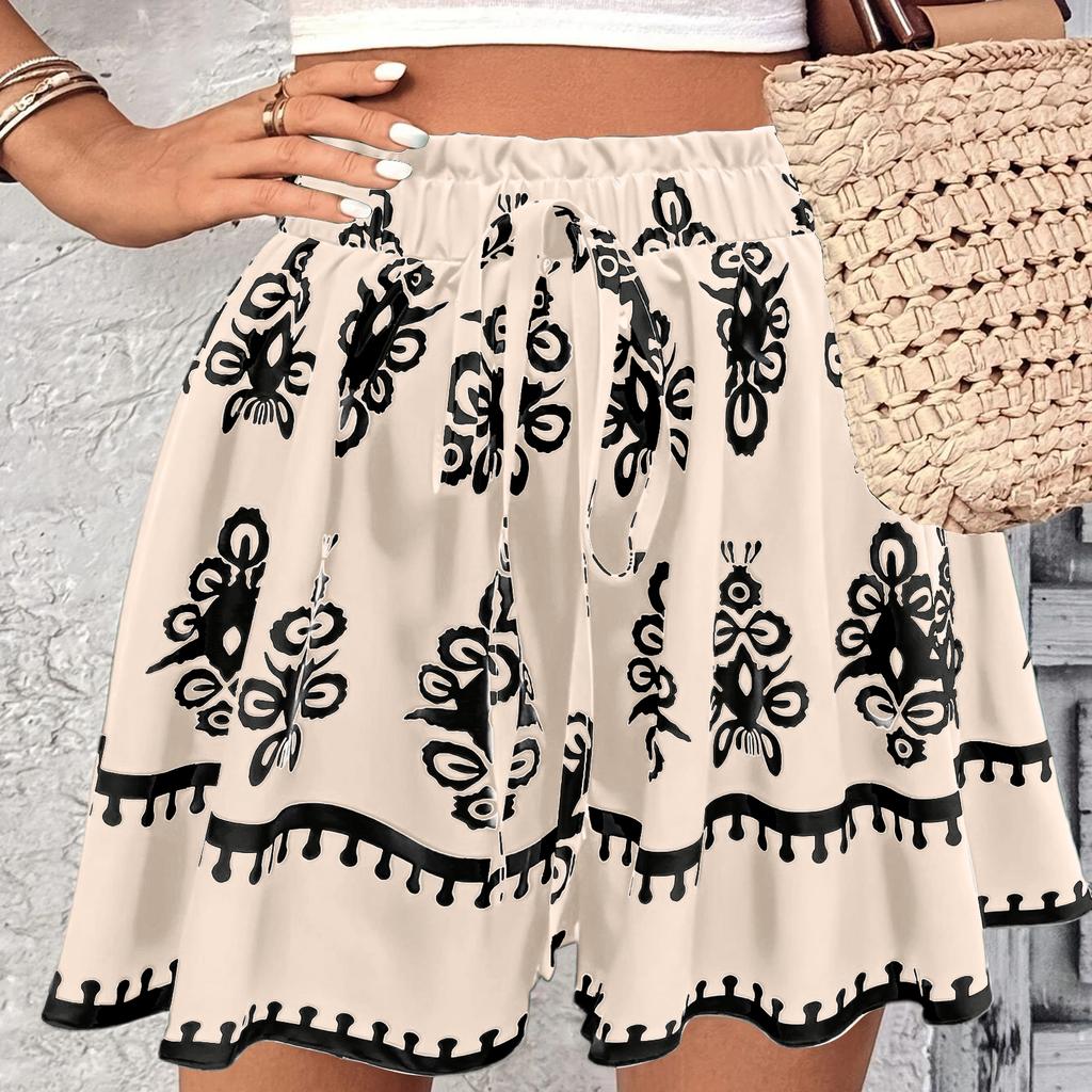 Ladies' Casual Loose Spring/summer Fashionable Bohemian Printed Shorts