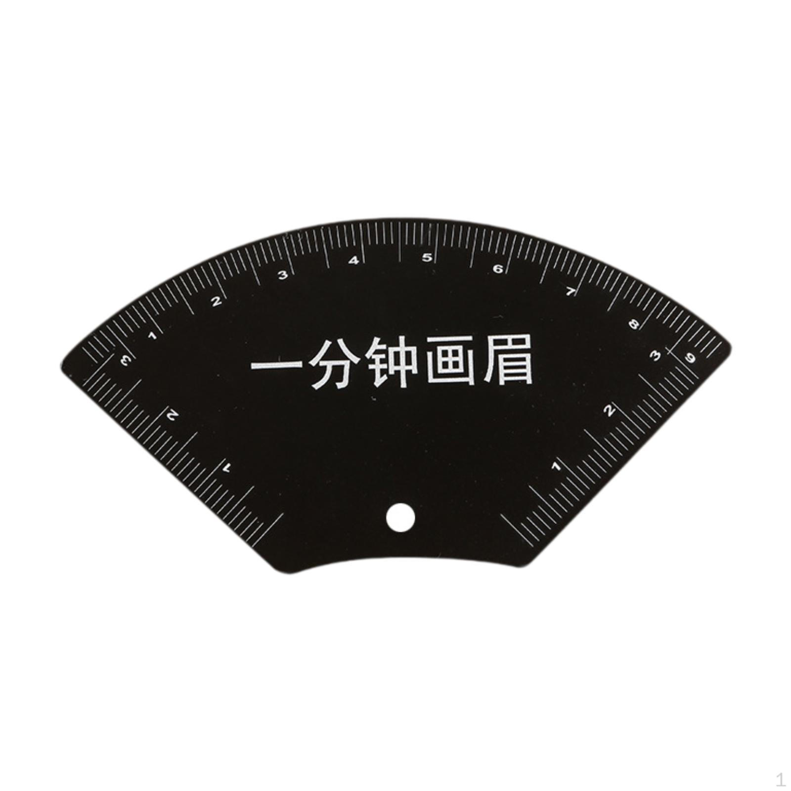 

Трафарет для бровей Линейка Шаблон для бровей Простой в использовании Черный Прочный Инструмент для симметрии макияжа для начинающих Half Fan Shape