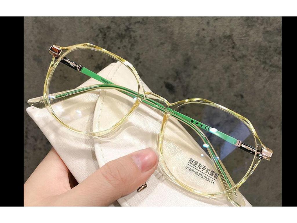 TikTok Polygonal Anti-Blue Light-briller i koreansk stil for nærsynthet