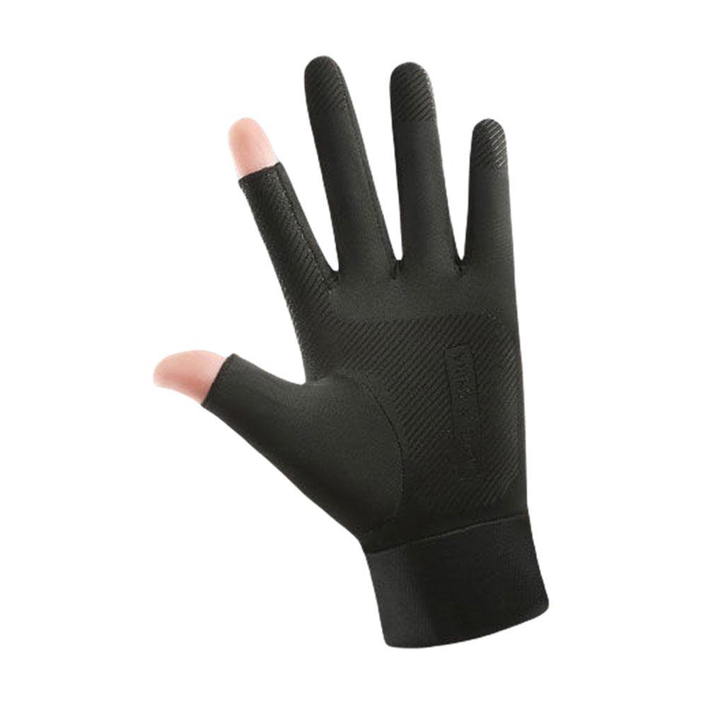 Men's Summer Fishing Gloves Ice Silk Non-Slip Sun Protection Motorcycle Gloves Outdoor Sports C K9H5