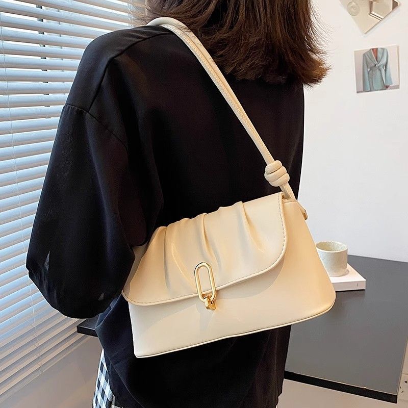 Customer Order Niche White Bag Women's 2025 New Model This Year Popular Versatile High-end Shoulder Bag Crossbody Armpit Bag