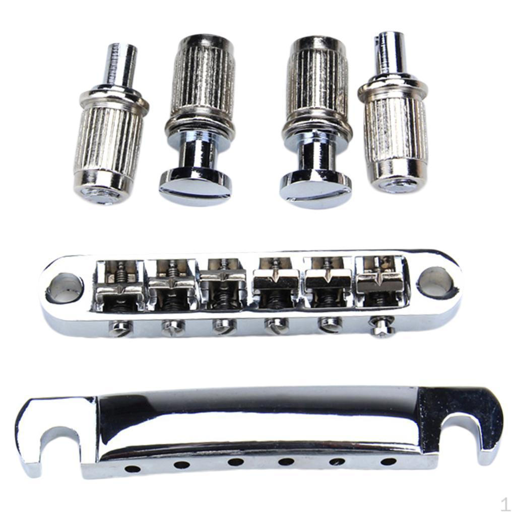 

Chrome Bridge Tailpiece for Guitar