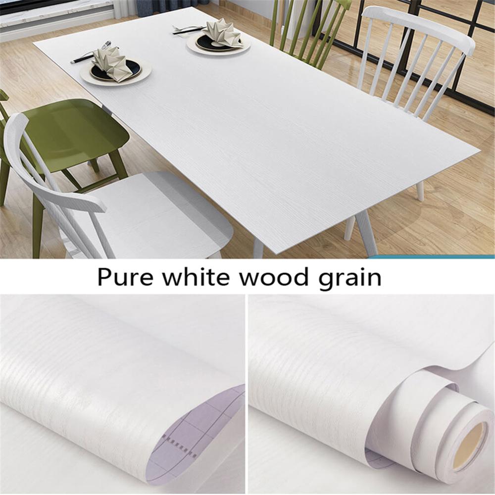 55cm Width Wood Grain PVC Wallpaper for Door Wardrobe Cupboard Table Furniture Waterproof Self Adhesive Stickers Home Decor Film