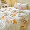 Winter Cartoon Printed Lamb Wool Blanket Thick and Warm Coral Fleece Blanket for Office Napping Fluffy Soft Plush Bedspread