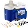 SucceBuy 11 Zoll Töpferscheibe Keramikformmaschine Verstellbare 60-300 U/min Geschwindigkeit Griff Fußpedalsteuerung ABS Abnehmbares Becken