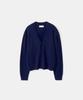 Trip Le Sens [100% Wool] Pure Light 4-Button Crop Cardigan_Midnight Blue