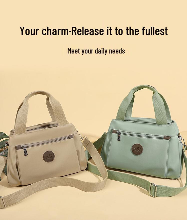Nylon Solid Color Shoulder Bag: Versatile Casual Handbag and Crossbody Bag for Women